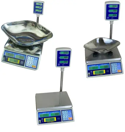 Click Here To Enlarge This Photo Of EXCELL FDP3-P DIGITAL RETAIL SCALES WITH TOWER DISPLAY